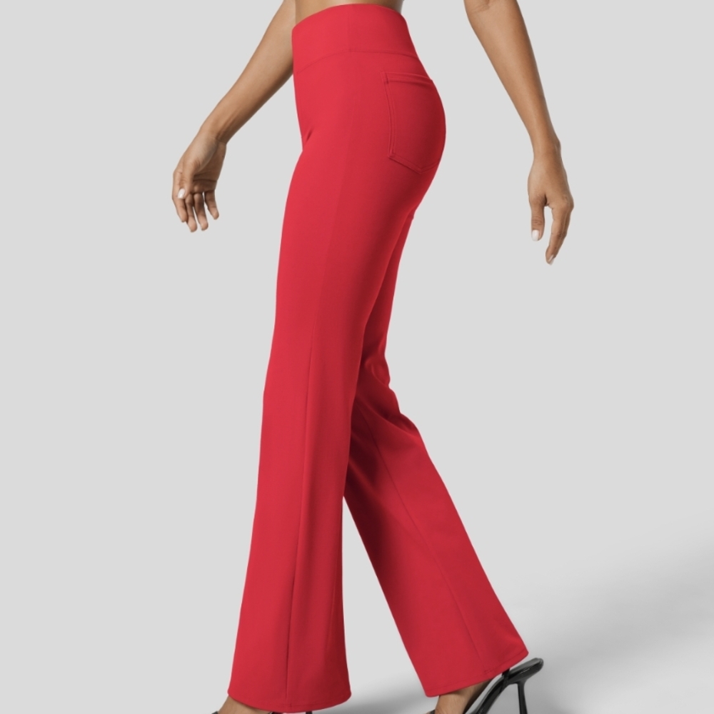 HALARA Vibrant Red Flare Pants